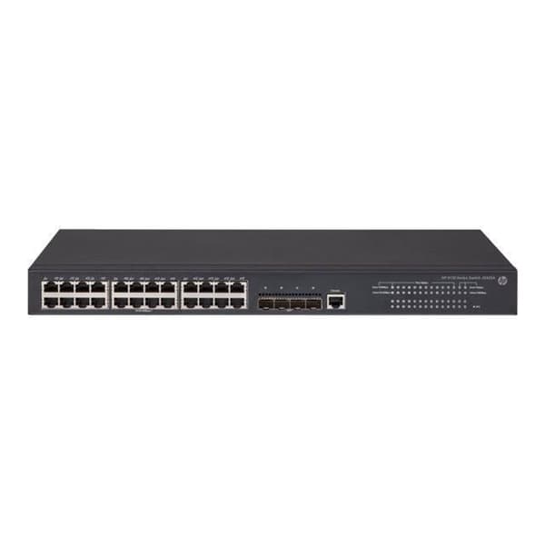 HPE ARUBA 5130-24G-4SFP+ EI Switch - C3 - Managed - 24 x 10/100/1000 + 4 x 10 Gigabit Ethernet / 1 Gigabit Ethernet SFP+- REFURBISHED