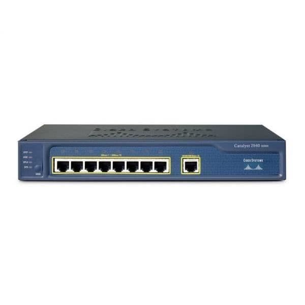 Switch - Cisco - WS-C2940-8TF-S - 8 Ethernet 10/100-portar - SNMP 1, SNMP 2, RMON 1, RMON 2, Telnet, SNMP 3, HTTP- USED