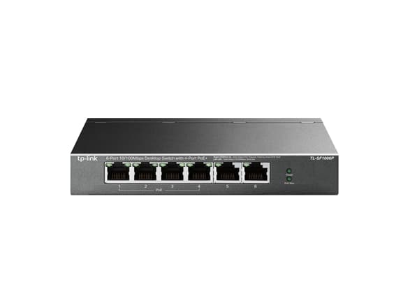 TP-Link TL-SF1006P, Ohanterad, Fast Ethernet (10/100), Full duplex, Strömförsörjning via Ethernet (PoE) stöd