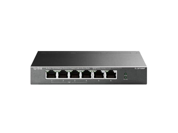TP-Link TL-SF1006P, Ohanterad, Fast Ethernet (10/100), Full duplex, Strömförsörjning via Ethernet (PoE) stöd