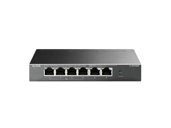 TP-Link TL-SF1006P, Ohanterad, Fast Ethernet (10/100), Full duplex, Strömförsörjning via Ethernet (PoE) stöd