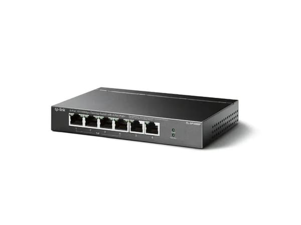 TP-Link TL-SF1006P, Ohanterad, Fast Ethernet (10/100), Full duplex, Strömförsörjning via Ethernet (PoE) stöd Svart
