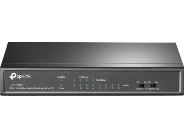 TP-LINK Switch TL-SF1008LP Unmanaged Desktop 10/100 Mbps (RJ-45) port quantity 8 1 Gbps (RJ-45) port quantity SFP port quan
