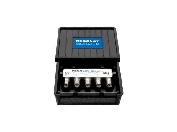 Megasat DiSEqC Switch 4-1 Pro, 4 innganger, 1 utganger, 950 - 2400 MHz, -40 - 60 °C, 77 mm, 100 mm