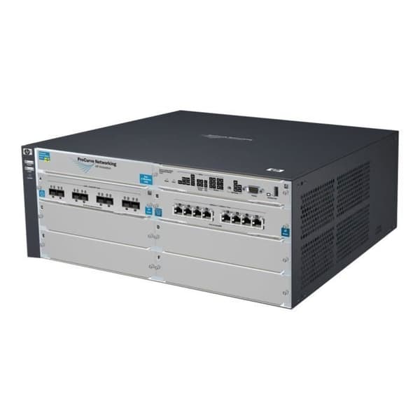 Aruba 5406 C4 Switch Managed 8 x 10GBase-T + 8 x 10 Gigabit SFP+ Rack Monterbar med HP 5400 zl Switch Premium License- REFURBISHED Grå