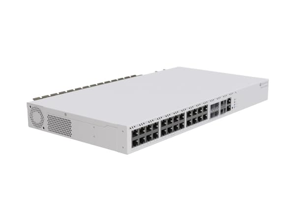 MikroTik CRS326-4C+20G+2Q+RM - Switch - L3 - 20 x 2.5GBase-T + 4 x kombination 2.5/10 Gigabit SFP+ + 2 x 40 Gigabit QSFP+ - skrivbordsmodell, rackmon