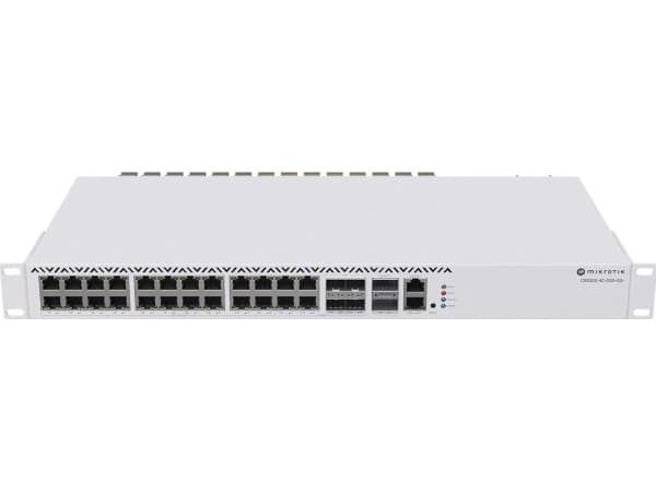 MikroTik CRS326-4C+20G+2Q+RM - Switch - L3 - 20 x 2.5GBase-T + 4 x kombination 2.5/10 Gigabit SFP+ + 2 x 40 Gigabit QSFP+ - skrivbordsmodell, rackmon