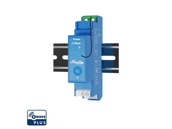 Shelly Qubino Wave Pro 1, puolijohderele, sininen, 25 mW, 40 m, 1 kanavaa, 0 - 40 m