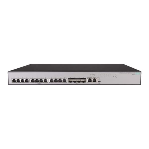 HPE OfficeConnect 1950 12XGT 4SFP+ 12-portars Hanterbar Layer 3 Switch - 3 lager stöds - Modulär - Twisted Pair- USED Grå
