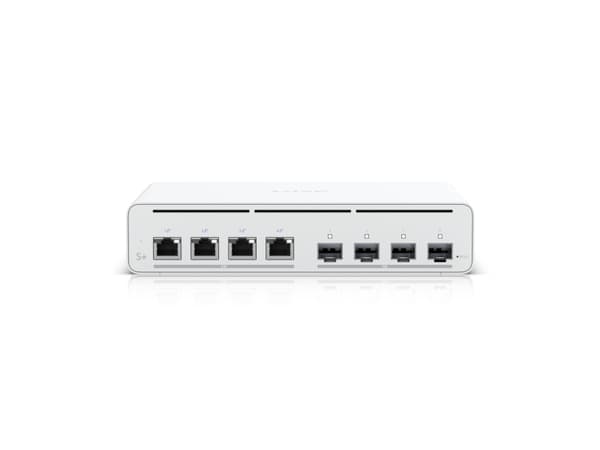 Ubiquiti UniFi UISP Switch Plus - Kytkin - Hallittu - 4 x 2.5GBase-T + 4 x 10Gb Ethernet SFP+ - pöytä, telineasennettava, seinäasennettava - passiivi