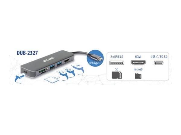 D-Link DUB-2327 USB-hubb