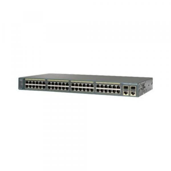 Switch - Cisco - WS-C2960-48TC-S - 48 portar - 10/100/1000 Ethernet - Inbyggd säkerhet- USED