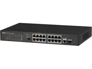 Dahua Technology PFS3117-16ET-135, Hallitsematon, L2, Fast Ethernet (10/100), Täysin kaksipuolinen, Power over Ethernet -tuki