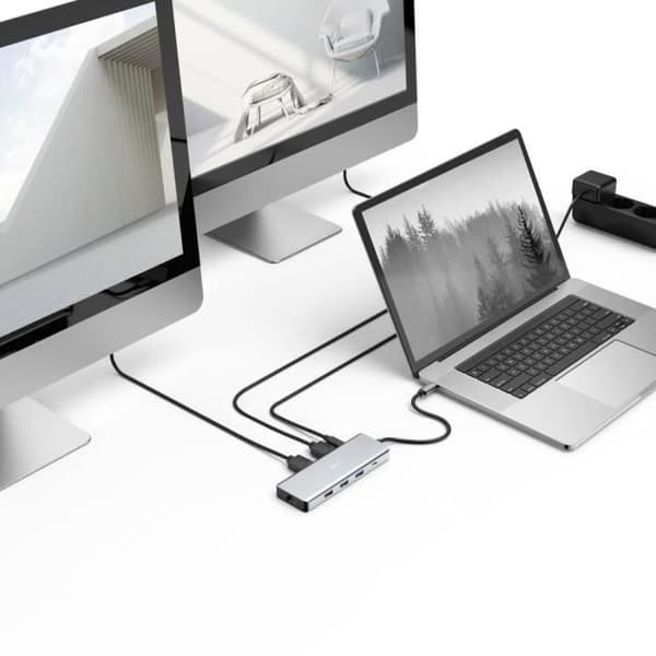 USB 3.0-hubb - Hama - 9 portar - Snabbladdning - USB-C - Ultra HD 4K
