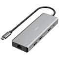 Miniatyrbild 1 av 4: USB 3.0-hubb - Hama - 9 portar - Snabbladdning - USB-C - Ultra HD 4K