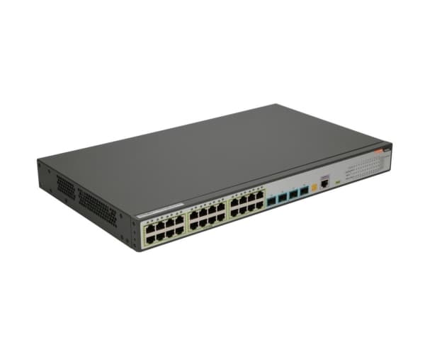 FiberHome S4820-28T-X-PE-AC Nätverksswitch Hanterad L2/L3 Gigabit Ethernet (10/100/1000) Power over Ethernet (PoE) 1U Svart, Grå