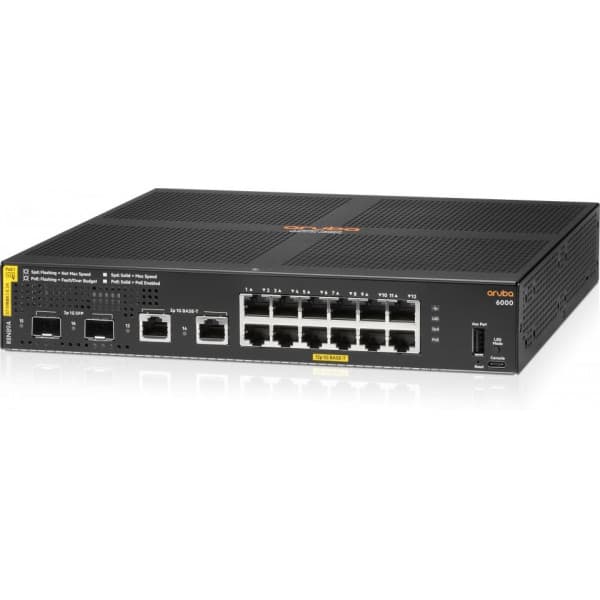 HPE Aruba 6000 12G Class4 PoE 2G/2SFP 139W -12-porttinen kytkin