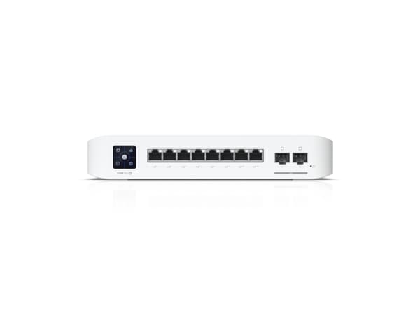 Ubiquiti UniFi Switch Pro 8 PoE - Switch - L3 - Administrerad - 2 x 10/100/1000 (PoE++) + 2 x 10Gb Ethernet SFP+ + 6 x 10/100/1000 (PoE+) - väggmonte