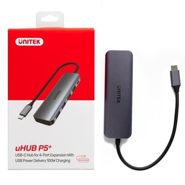 Konsentrator (hub) - DLH - 3 x USB-C 3.2 Gen 2 - Effektöverföring - 4 portar