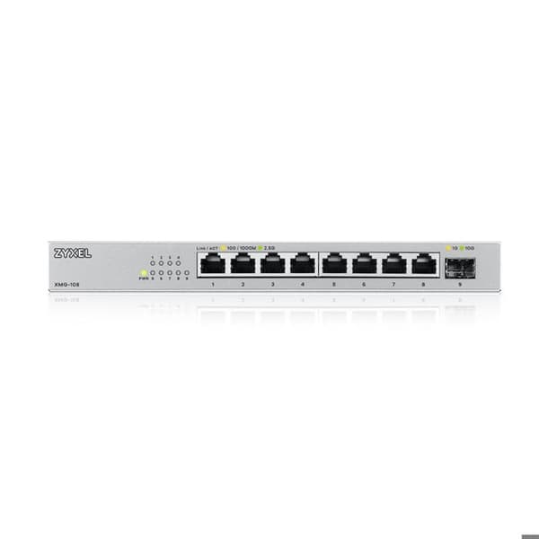 Commutator - Zyxel - XMG-108 - 8 portar 2,5G - 1 SFP+ port - Icke hanterad