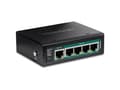 Miniatyrbild 2 av 3: TRENDnet TI-B541 - Switch - industrial, with PoE pass-through - 1 x 10/100/1000 (PoE++ input) + 4 x 10/100/1000 (PoE+) - DIN-skenmonterbar, väggmonte