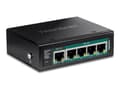 Miniatyrbild 1 av 3: TRENDnet TI-B541 - Switch - industrial, with PoE pass-through - 1 x 10/100/1000 (PoE++ input) + 4 x 10/100/1000 (PoE+) - DIN-skenmonterbar, väggmonte