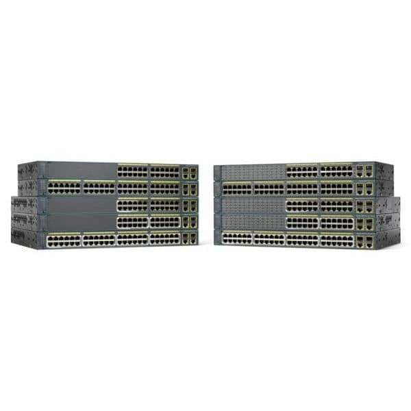 Switch - Cisco - WS-C2960+24TC-L - Managed - L2 - IEEE 802.1p - IEEE 802.1x- USED Svart