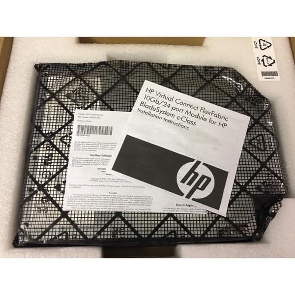 HPE Virtual Connect FlexFabric 10Gb/24-portsmodul - Switch - 16 x 10Gb Ethernet (bakplan) + 4 x 10Gb Ethernet/Fiber C- USED Svart