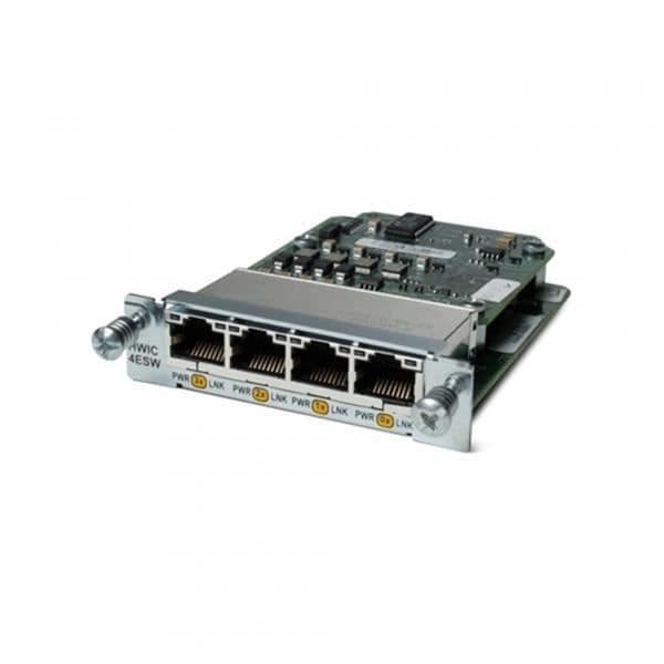 Switch - CISCO - HWIC-4ESW - 4 RJ-45 Ethernet-portar - Managed L2-switch - Power over Ethernet (PoE)
