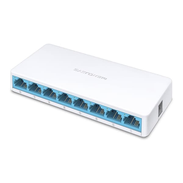 Mercusys | Skift | MS108 | Uadministreret | Desktop | 10/100 Mbps (RJ-45) porte antal 8 | 1 Gbps (RJ-45) porte antal | SFP Lt Hvid