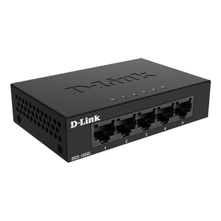 D-Link | Ethernet-switch | DGS-105GL/E | Ohanterad | Desktop | 10/100 Mbps (RJ-45) portar kvantitet | 1 Gbps (RJ-45) portkvantitet