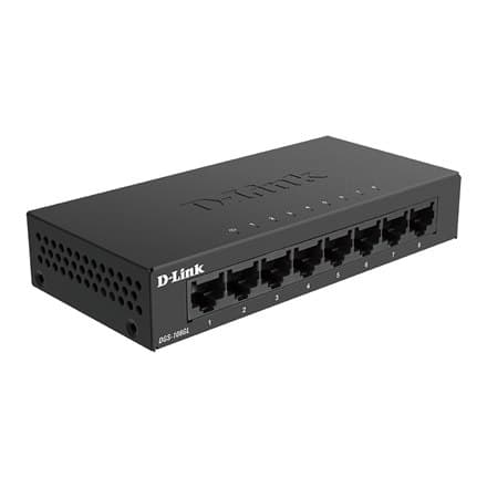 D-Link | Switch | DGS-108GL/E | Ohanterad | Desktop | 10/100 Mbps (RJ-45) portar kvantitet | 1 Gbps (RJ-45) portkvantitet 8 | SFP