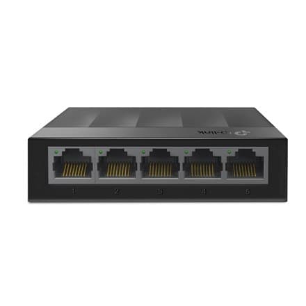 TP-LINK | 5-portars skrivbordsswitch | LS1005G | Ohanterad | Desktop | 1 Gbps (RJ-45) portkvantitet | SFP-portar kvantitet | PoE-portar Svart