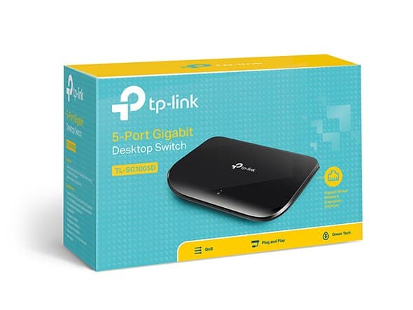 TP-LINK | Switch | TL-SG1005D | Ohanterad | Desktop | 1 Gbps (RJ-45) portar kvantitet 5 | Strömförsörjningstyp Extern | 36 månader