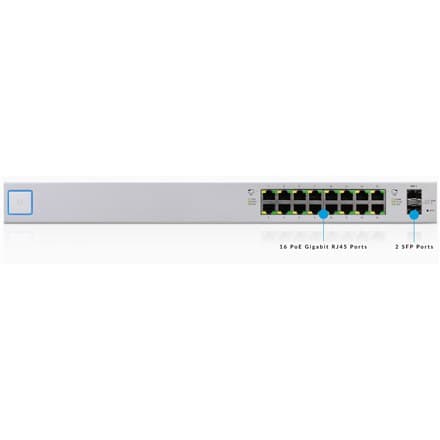 Ubiquiti UniFi 16Port Gigabit Switch med PoE och SFP Ubiquiti