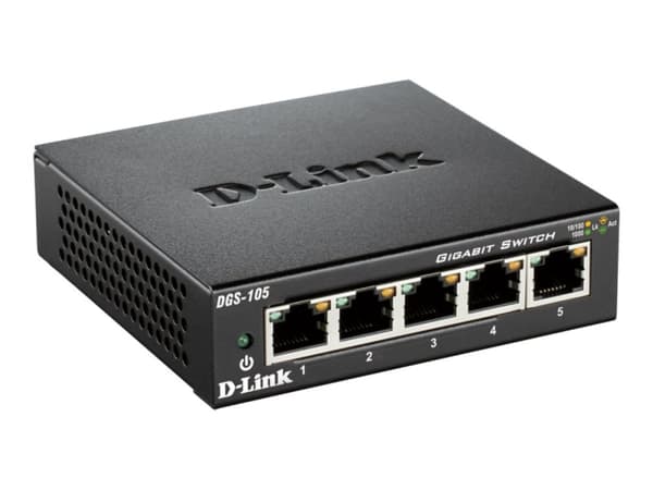 D-Link DGS 105 - switch - 5 porte Svart