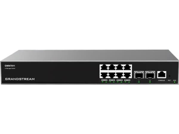 Grandstream Networks GWN7811, Hallittu, L3, Gigabit Ethernet (10/100/1000), Telineasennus