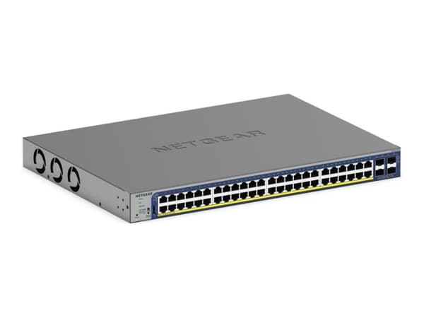 NETGEAR Smart GS752TXP - V3 - switch - L3 Lite - smart - 48 x 10/100/1000 (PoE+) + 4 x SFP+ - stasjonær, rackmonterbar - PoE+ (380 W) Sort