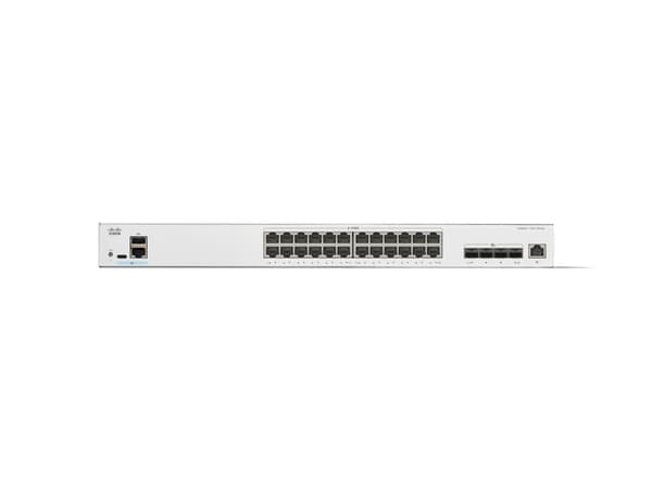 Cisco Catalyst 1300-24XT - Switch - L3 - smart - 24 x 10 Gigabit Ethernet + 4 x combo 10 Gigabit SFP+/RJ-45 - rackmonterbar