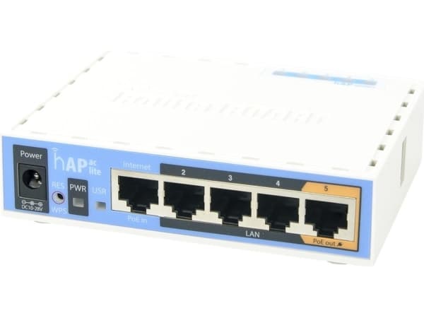 MikroTik RouterBOARD hAP ac lite RB952UI-5AC2ND - Trådlös åtkomstpunkt - 100Mb LAN - Wi-Fi 5 - 2.4 GHz, 5 GHz - Likström