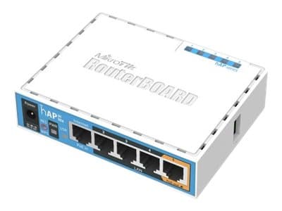 MikroTik RouterBOARD hAP ac lite RB952UI-5AC2ND - Trådlös åtkomstpunkt - 100Mb LAN - Wi-Fi 5 - 2.4 GHz, 5 GHz - Likström