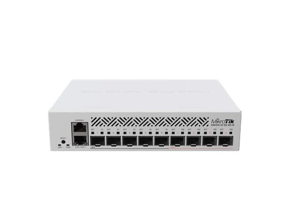 MikroTik CRS310-1G-5S-4S+IN - Switch - L3 - 5 x Gigabit SFP + 4 x 10 Gigabit SFP+ + 1 x 10/100/1000 - skrivbordsmodell, rackmonterbar - PoE+ - Likstr