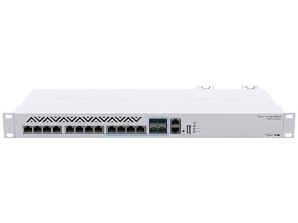 MikroTik Cloud Router Switch CRS312-4C+8XG-RM - Switch - L3 - Administrerad - 12 x 10 Gigabit Ethernet + 4 x kombo 10 Gigabit SFP+ - rackmonterbar -