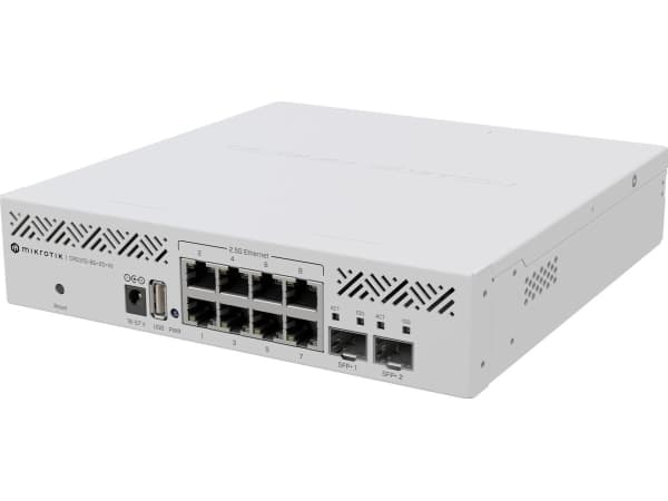 Mikrotik CRS310-8G+2S+IN: L3 Smart Switch, Managed, L3, 2.5G Ethernet (100/1000/2500), Power over Ethernet (PoE), Rack mounting, 1U