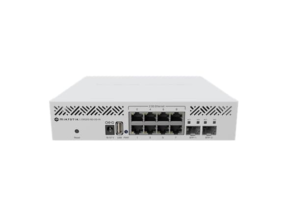 Mikrotik CRS310-8G+2S+IN: L3 Smart Switch, Managed, L3, 2.5G Ethernet (100/1000/2500), Power over Ethernet (PoE), Rack mounting, 1U