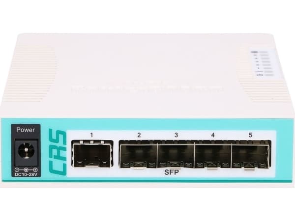 MikroTik RouterBOARD Cloud Router Switch CRS106-1C-5S - Switch - smart - 5 x Gigabit SFP + 1 x kombinations-Gigabit SFP - skrivbordsmodell - PoE