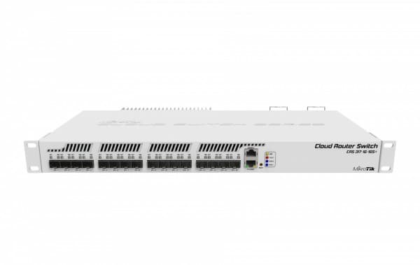 MikroTik Cloud Router Switch CRS317-1G-16S+RM - Switch - L3 - Administrerad - 16 x SFP+ + 1 x 10/100/1000 - rackmonterbar - Växelström 100 - 240 V