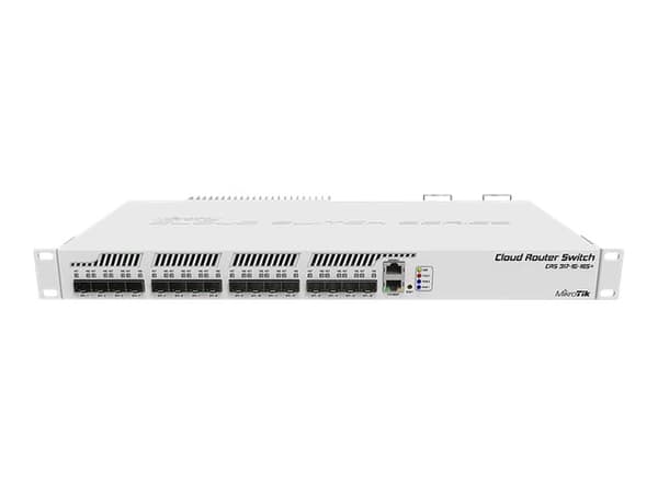 MikroTik Cloud Router Switch CRS317-1G-16S+RM - Switch - L3 - Administrerad - 16 x SFP+ + 1 x 10/100/1000 - rackmonterbar - Växelström 100 - 240 V Grå
