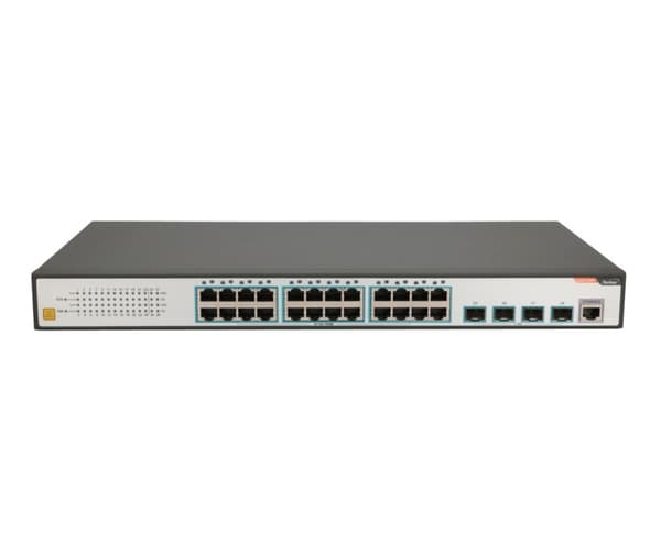 Fiberhome S5800-28T-X-AC | Skift | 24x RJ45 1000Mb/s, 4x SFP+ Sort, Grå