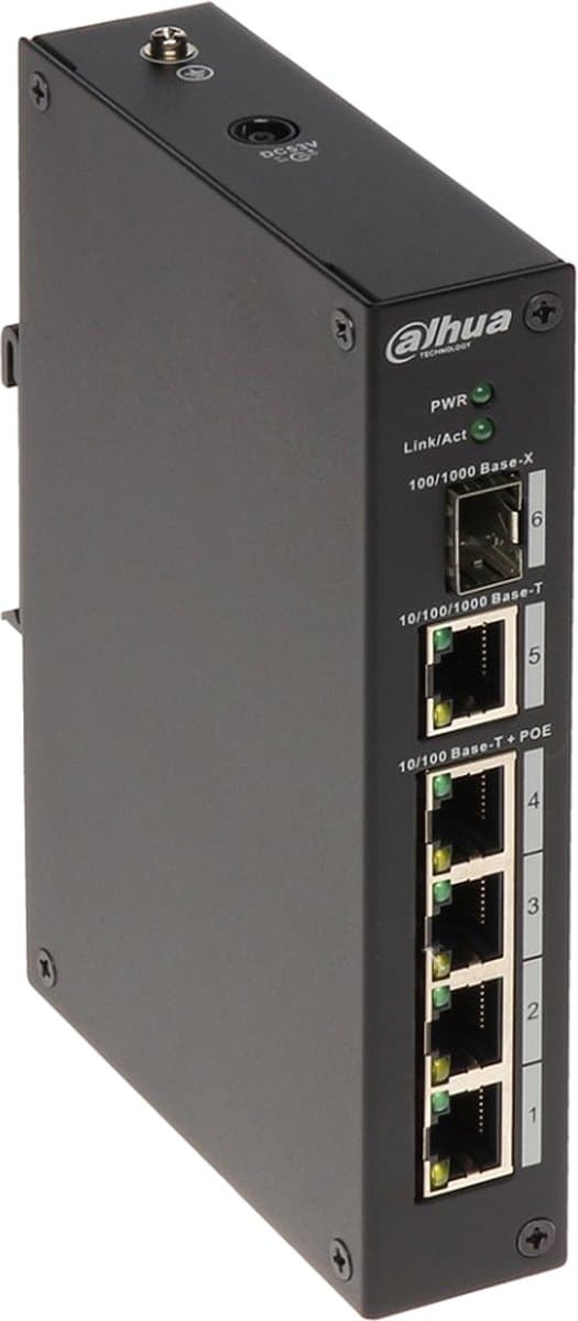 Dahua PFS3106-4P-60 Gigabit PoE-switch Sort